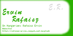 ervin rafaisz business card